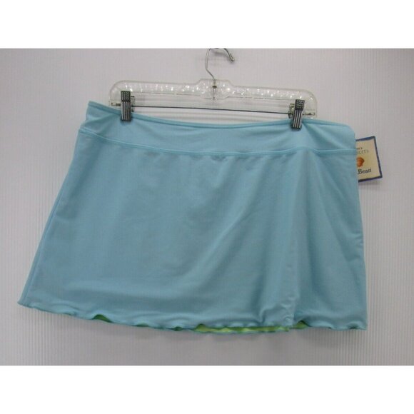 VINTAGE LL Bean Skirt 18 Swim Swimsuit Green Mini Reversible NEW - Picture 9 of 11